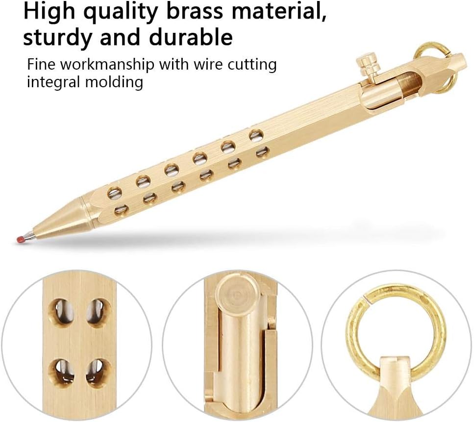Metal Brass Signature Solid Pen Ballpoint Premium Gel Pen for Office Business Writing - Image 5