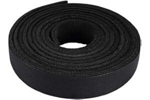 LolliBeads (TM) Genuine Leather Strap Leather Strip 3/4 Inch Wide and 72 Inches Long, Black