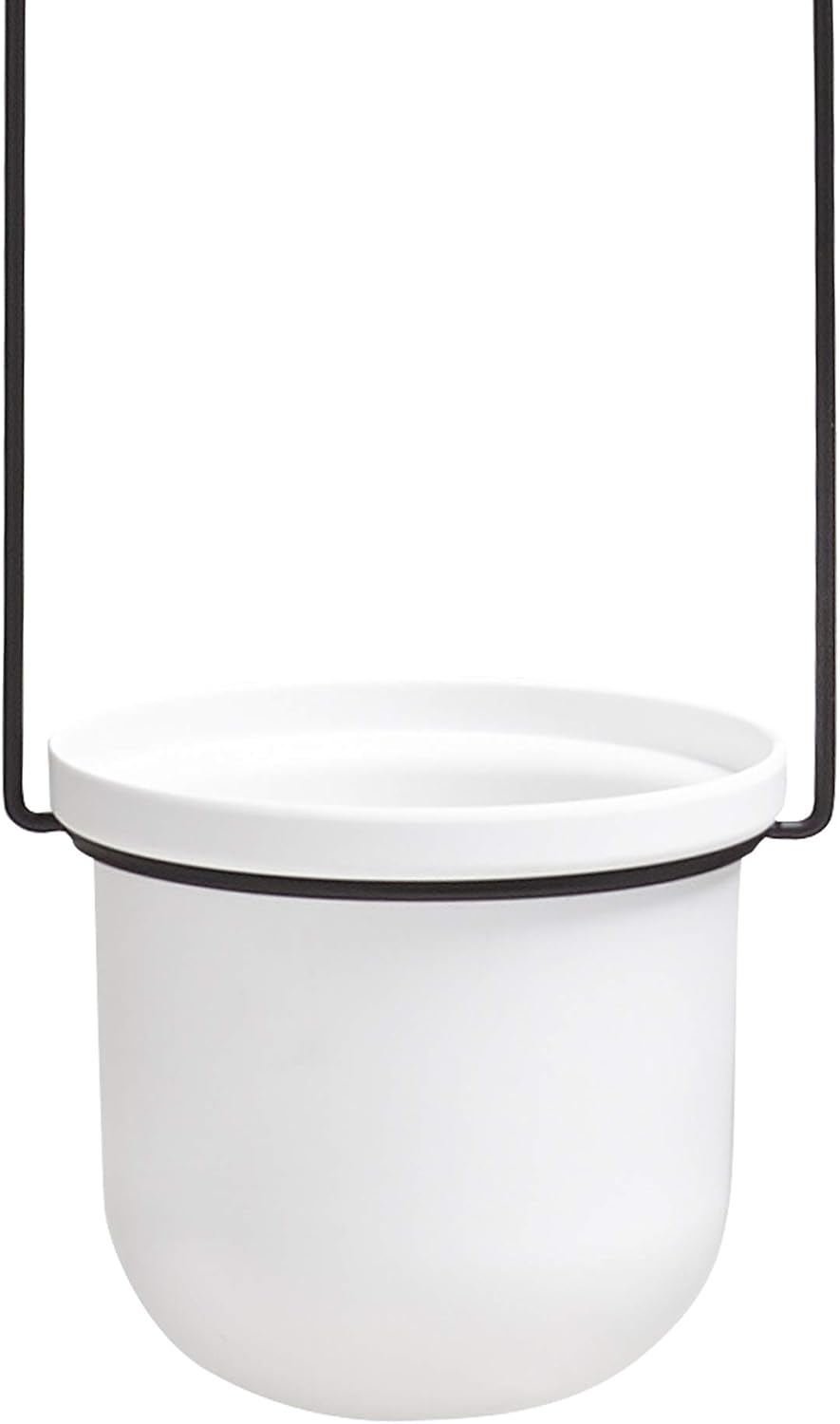 Umbra Triflora Hanging Planter for Window, Indoor Herb Garden, White/Black, Triple: Home & Kitchen