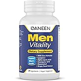 DANEEN Daily Multivitamin for Men Vitality, 34 Essential Ingredients, 90 Capsules, Men’s Multivitamin for Overall Wellness