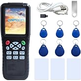 Edinruis X100 RFID Reader Writer Multi-Frequency for Access Control | RFID Writer, RFID Copier, Smart Card Reader, ID IC Elevator Card Writer, Includes T5577 Key Fobs/Cards and IC Key Tags