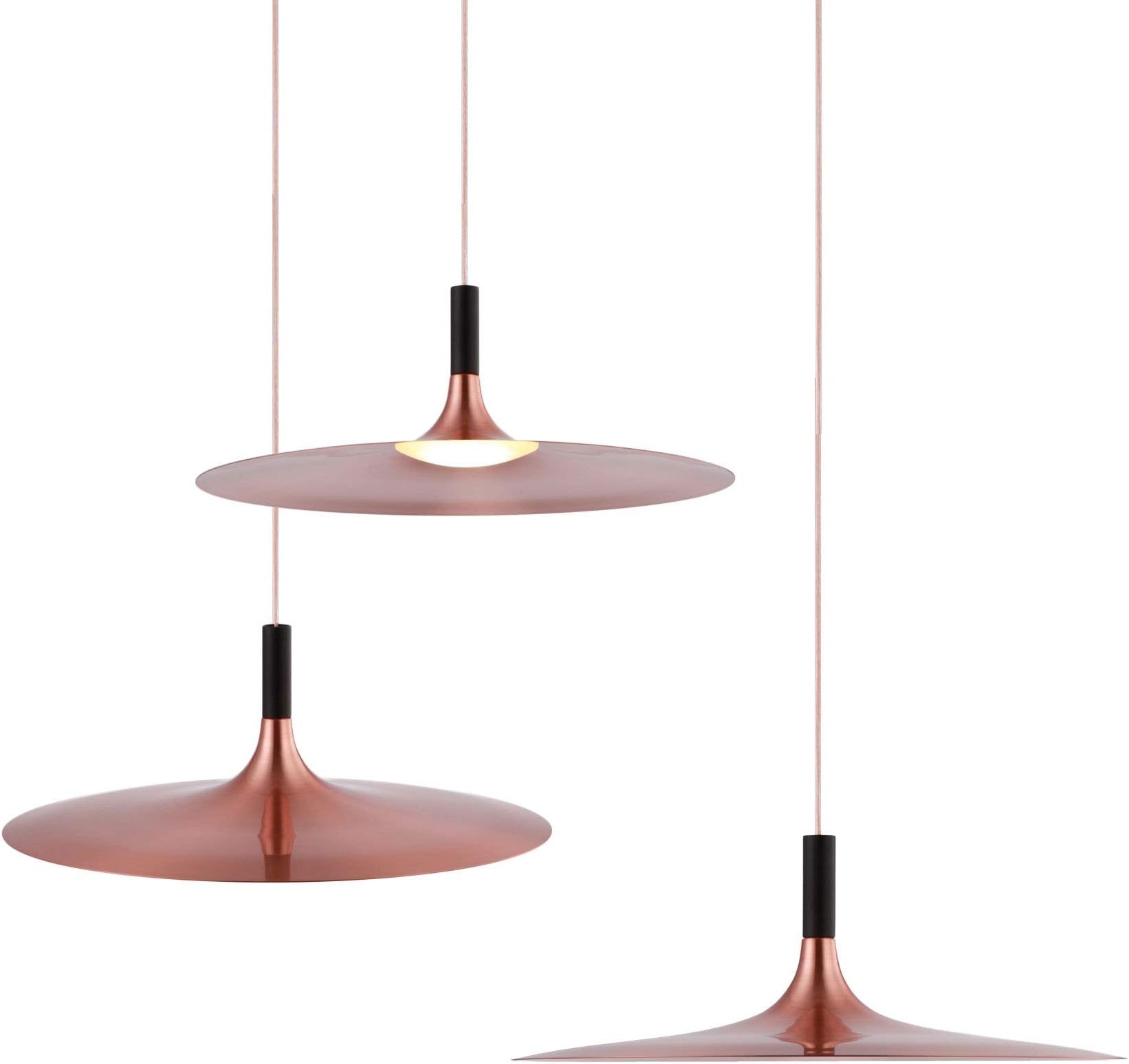 LED Pendant Lamp, LENGGO 5W (Equal 50W Halogen) Ceiling Hanging Lights Fixture Rose Copper perfect for Kitchen Island, Restaurant, Bar, Cafes, Dinning Room (1 Pack)