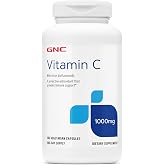 GNC Vitamin C Timed-Release 1000mg, Vegetarian &amp; Dairy-Free, 180 Servings | Contains Ascorbic Acid and Citrus Bioflavonoids, Protective Antioxidant for Healthy Bones, Teeth, Blood Vessels, and Collagen