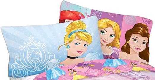 Amazon Com Disney Princess Reversible Standard Pillowcase
