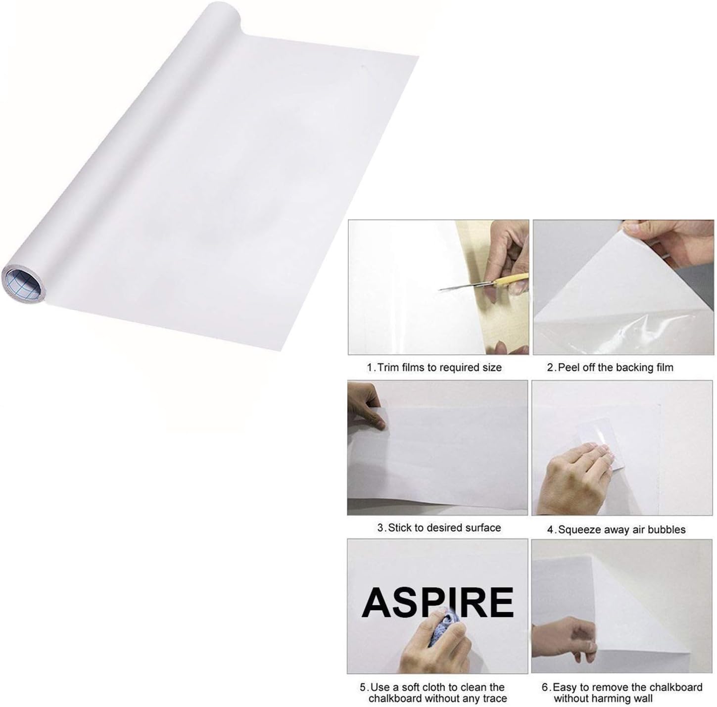 Linian Whiteboard Sticker Self Adhesive Whiteboard Paper for School/Office/Home 200 X 45cm - Image 5