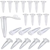 Twdrer 500PCS 0.5ML Clear Plastic Graduated microcentrifuge Test Tubes with Attached Lid,Micro Centrifuge Small Sample Bottle