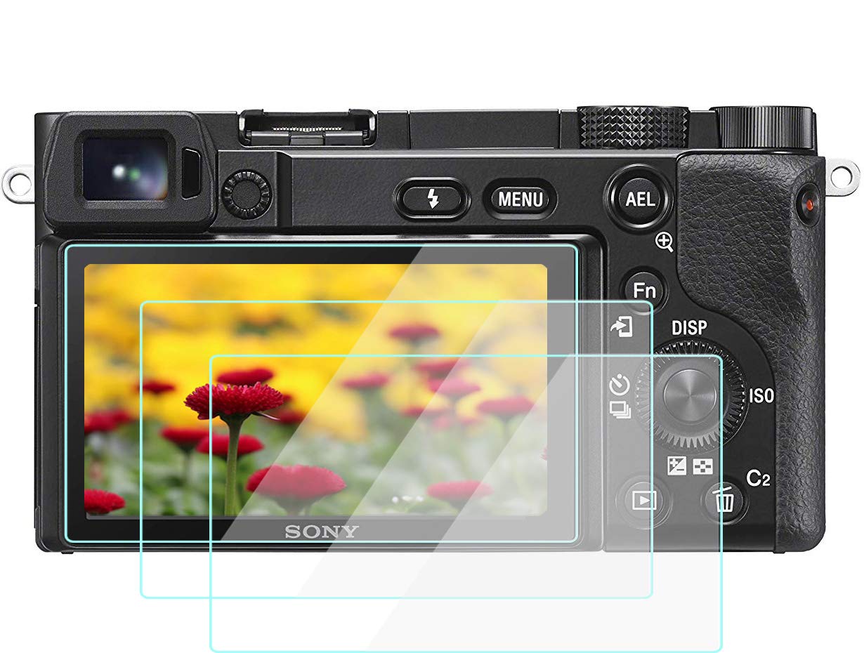 Komet A6300 Screen Protector for Sony a6600 a6400 a6300 A6100 a6000 Camera, 9H Tempered Glass Anti-Scrach Anti-Bubble Anti-Dust (3 Pack)