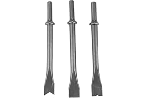 Air Hammer Head, 3pcs Air Hammer Chisel Set Extra Long Round Shank Pneumatic Hammer Bit Set