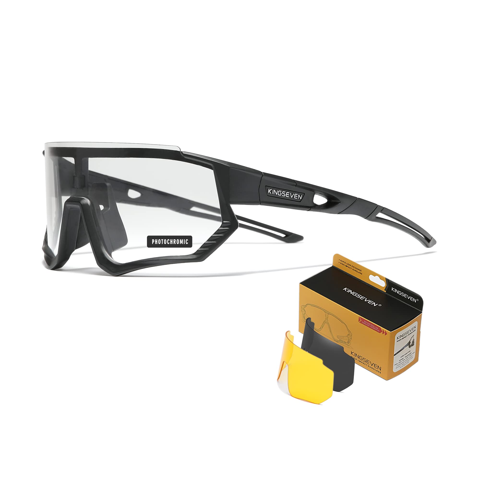 KINGSEVEN Polarized Cycling Sunglasses Men Sports Sunglasses Mtb Bicycle Glasses UV400 Protection LS910-P (LS910-C05)