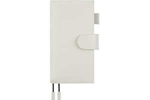 Moterm Leather Cover for Hobonichi Weeks - Fits Hobonichi Weeks/Weeks Mega, with Back Pocket (Pebbled-Cream)