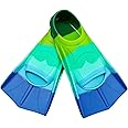 Fadgesy Swimming Training Fins,Comfortable Silicone Flippers for Swimming and Diving,Size Suitable Kids Girls Boys Adult