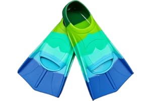 Fadgesy Swimming Training Fins,Comfortable Silicone Flippers for Swimming and Diving,Size Suitable Kids Girls Boys Adult