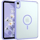 Telaso for iPad mini 7 A17 Pro 2024/iPad Mini 6 2021 8.3 Inch iPad mini 7th/6th Gen Magnetic Case, Translucent Matte Back Soft TPU Bumper Protective Case for iPad mini 7/Mini 6, Lavender Purple