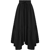 Arolina Women Long Skirts High Waist Skirts Renaissance Maxi Skirts Summer Casual Elegant A Line Flowy Skirts with Pockets