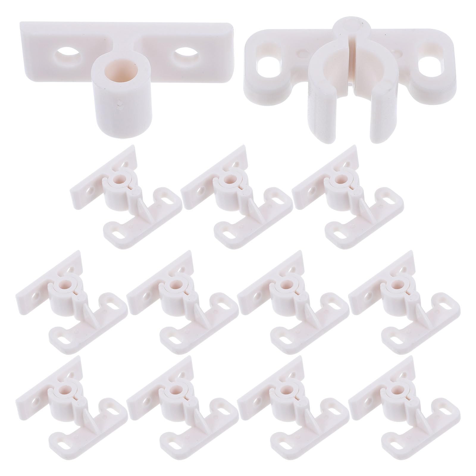 Angoily 12PCS Cabinet Door Buckle, Plastic Ball Cabinet Catches, Cabinet Tension latches for Door Double Ball Roller Catch Ball latches for Door Furniture Cabinet (White)