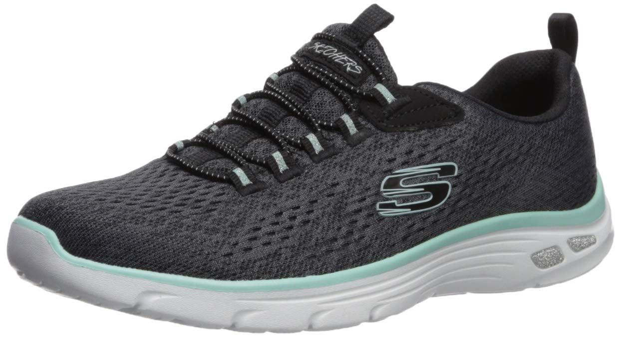 skechers navy blue running shoes