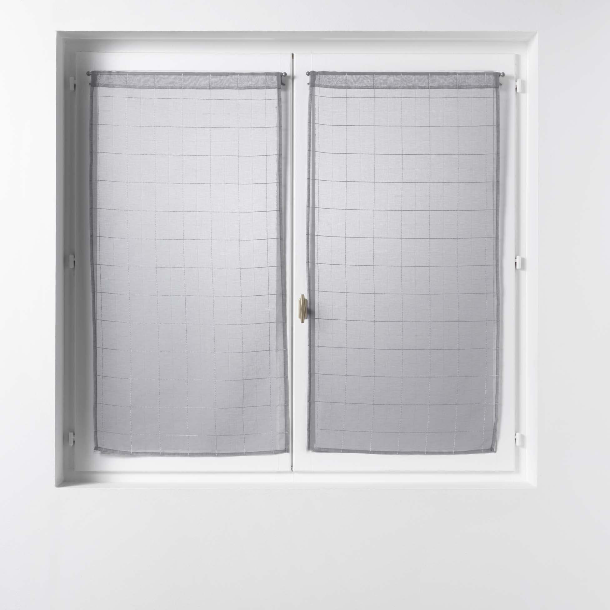 Douceur d'Intérieur, Eulalie 2 x 60 x 160 cm Sandblasted Fantasy Straight Curtain Pole Grey