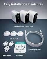 Arlo Essential 2K XL Wireless Outdoor Camera Battery Powered 3 Pack White view 4