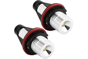 Ultra Bright 5W Angel Eyes LED Light Lamp, 2pcs Car Bright 6000K for E60 E61 E39 E53 with Aluminum Alloy Case, Easy to Instal