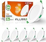 ALUSSO 5W Ultra Slim LED Downlights 3000K-6500K Dimmable 6 Pack IP44