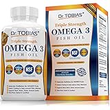 Dr. Tobias Omega 3 Fish Oil Triple Strength, Burpless, Non-GMO, NSF-Certified, 180 Counts