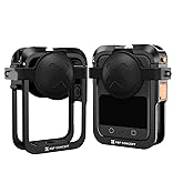 K&F CONCEPT Upgrade Metal Camera Cage Compatible with DJI Osmo 360 Accessories, Aluminum Protective Case | with Silicone Lens Cover | Expansion Frame with 2 Cold Shoe Mount | Built-in Charging Contact