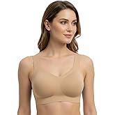 Fujiyama Women's Wireless Comfort Seamless Full Coverage Triangle Breathable Bralette Bra