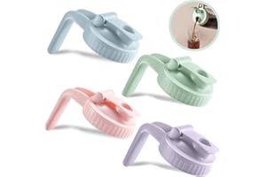 MIRADEXIC 4 Pack Wide Mouth Mason Jar Lids V-Shaped with Handle, Mason Jar Pour Spout Lid with Extended Flip Lid Easy to Open, Airtight Leak Proof and Durable