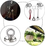 Wukong Neodymium Magnetic Hooks 84LB Pull Force Heavy Duty Eyebolt Multi-Use 10 view 6