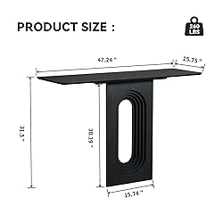 LKTART 47" MDF Console Table for Entryway, Narrow