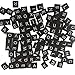 100 Wood Letter Scrabble Tiles - Black Color - 1 Complete Sets - Game Replacement Crafts Weddings Scrapbooking