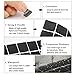 Self Adhesive Dots, 0.59 Inch Diameter 400pcs(200Pairs) Strong Sticky Hook Tapes, Square Adhesive Back Loop Nylon Strips with Waterproof Fastener,Perfect for School Classroom,Office,DIY-Black