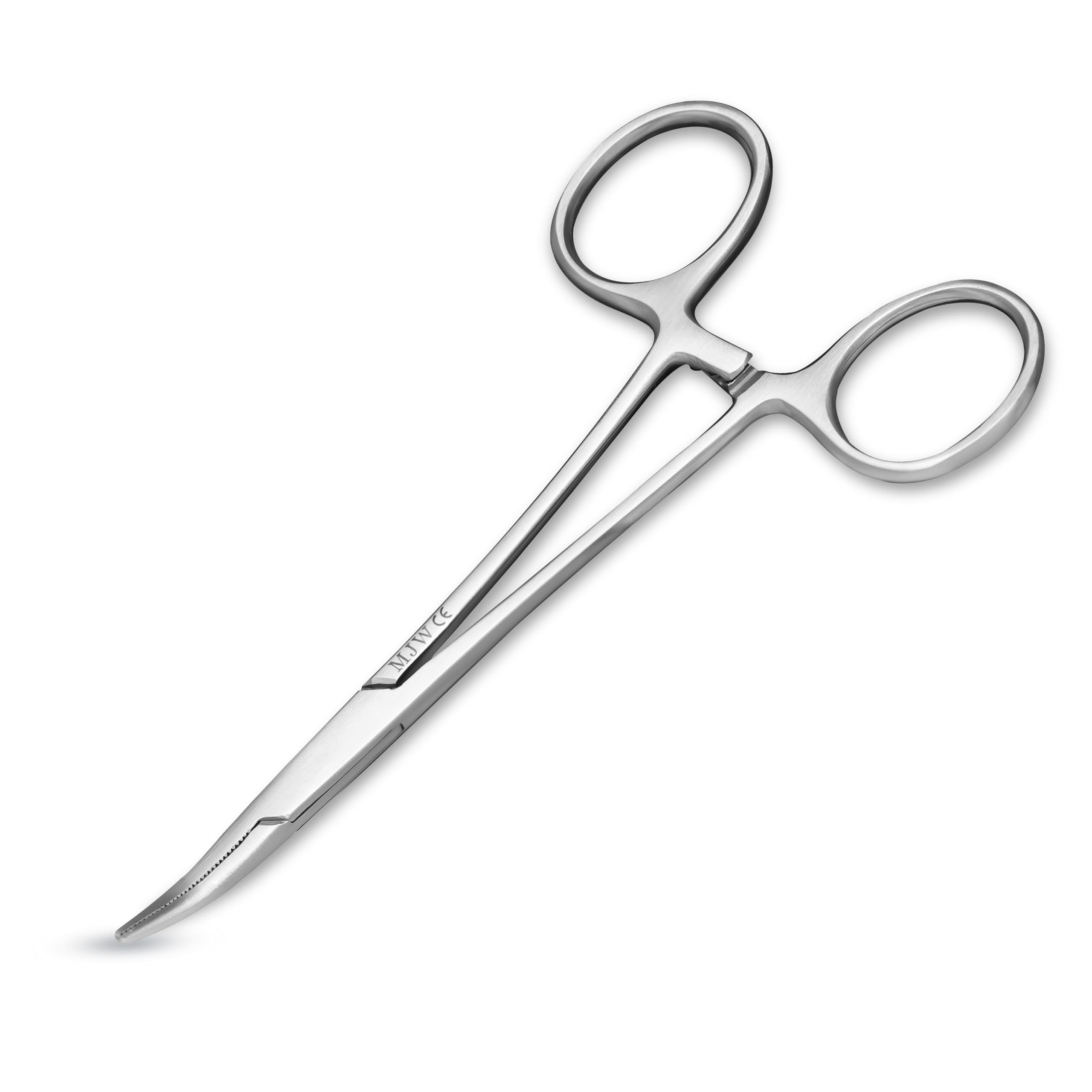 MJW Fishing Hemostat Locking Forceps 5" Stainless Steel Unhooking Pliers Dog Cat Pet Scissors Ear Hair Forcep Curved