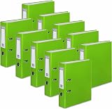 Office Centre 10 A4 Green Lever Arch Files Metal Edge 7.5cm Spine 32cm High