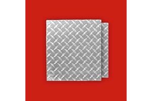 Metoro 2 Pack 1.5mm .063 x 16" x 16" 3003 Aluminum Diamond Tread Plate Cut to Sheet. Usage Anti Slip, Truck, Garage Project, Stairs and More, (2, 063 x 16 x 16)