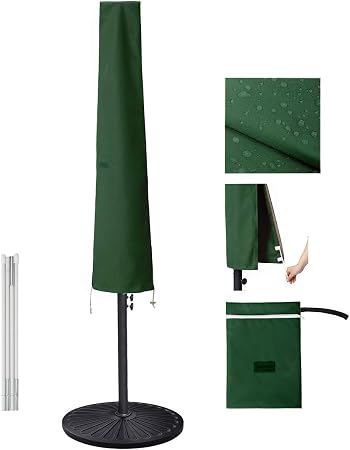 Amazon Com Garden Balsam Umbrella Cover For 6ft To 9ft Patio Umbrellas Waterproof And Durable Market Umbrella Cover With Zipper And Rod Garden Outdoor