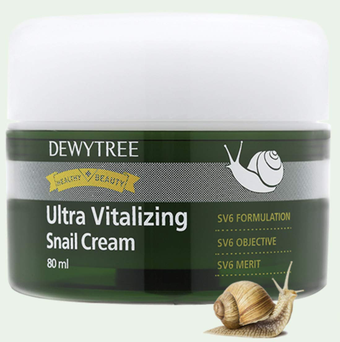 DEWYTREE K-Beauty Ultra Vitalizing Snail Cream With Snail Mucus Filtrate For Anti Wrinkle, Anti Aging, 80 ml