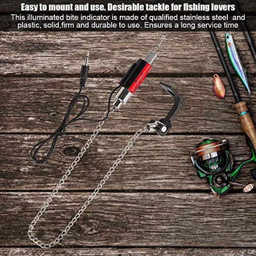 Dilwe Fisch Bissanzeiger, Elektronische LED Helle Fischerei Kettenbissanzeiger Kettenaufhänger Swinger für Angeln im… – Bild 6