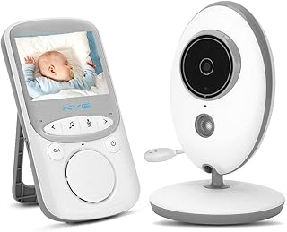 Babyphone 2.4 GHz Baby Monitor 2.4” HD Digital  Video Babykamera Mit VOX Funktion Wireless Weiß…