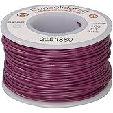 Jameco ValuePro Wire Hook-up Solid 22 AWG Violet 100 Feet