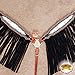 HILASON Western Horse Breast Collar Tack American Leather White Black Fringesthumb 1