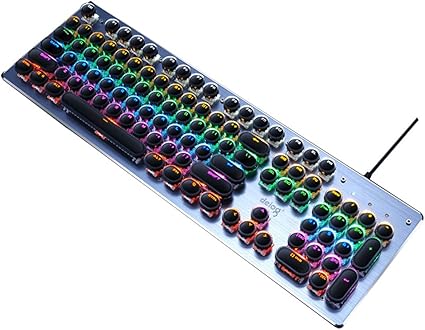 Amazon Guanwen メカニカルゲームキーボード ブルースイッチクリスタルキーキャップ 9種類 のバックライト付きメタル人間工学超薄型マルチメディア有線usbキーボード Pcコンピュータ用 ブラック H1801 Guanwen ゲーミングキーボード 通販