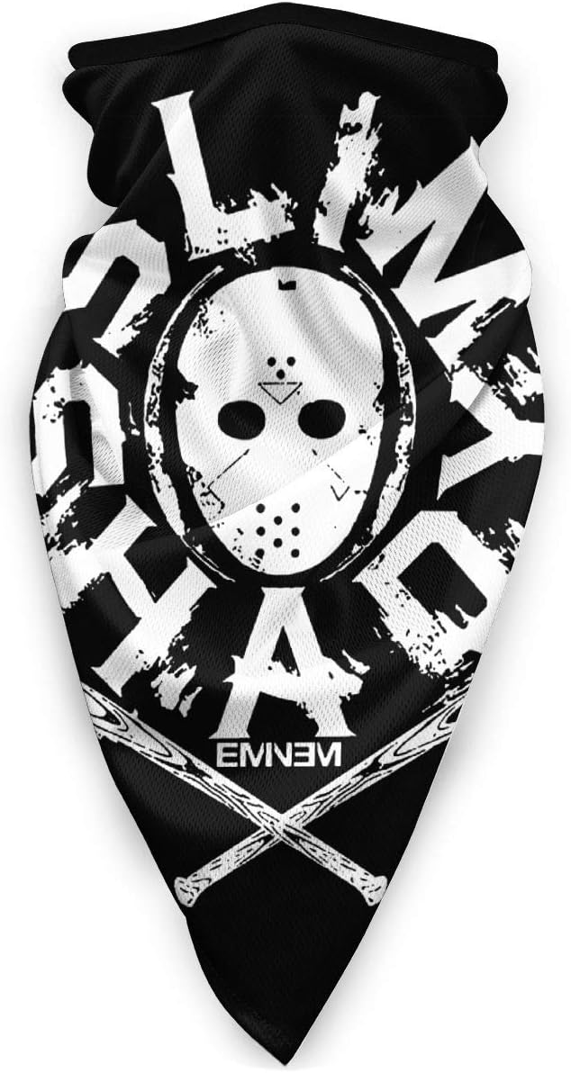 Eminem Face Shield Fashion Windproof Sports Mask Multifunction Bandana Headwear Tube Mask Outdoor Balaclava Black