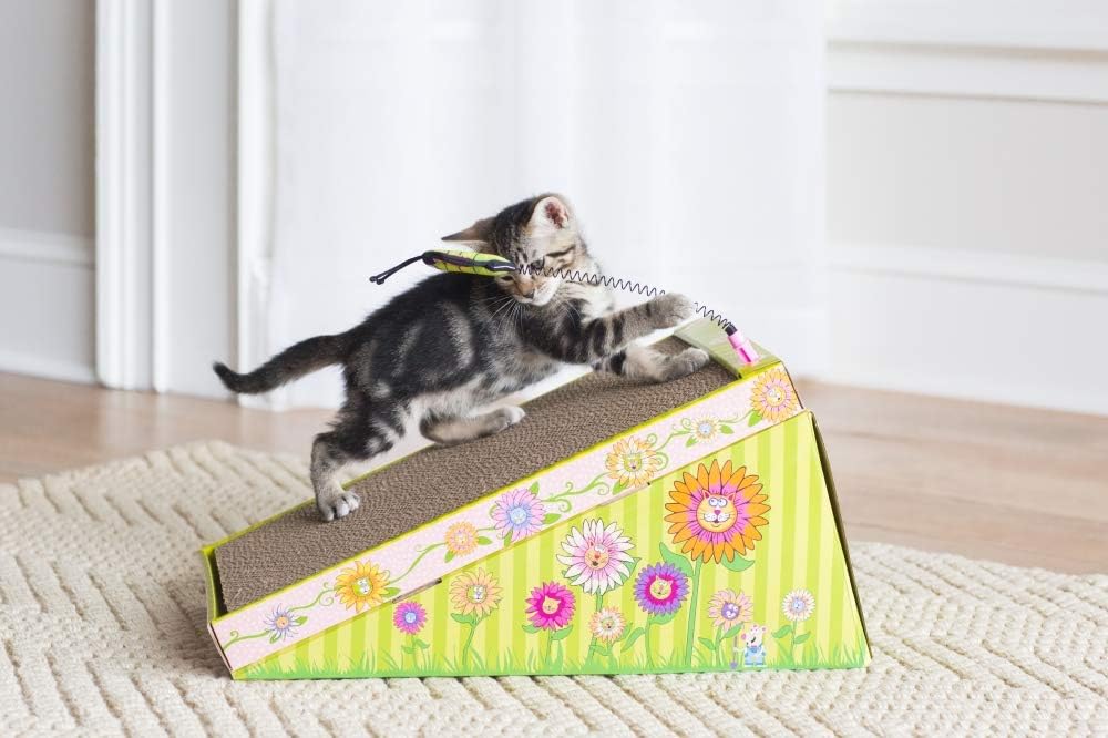 FATCAT Big Mama's Scratch 'n Play Ramp Reversible Cardboard Toy and Catnip Included : Scratching Pads : Pet Supplies