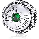 Constellation Charm 925 Sterling Silver Birthstone Anniversary Love Letter Family Christmas DIY Lucky Charm for Pandora Charm Bracelet