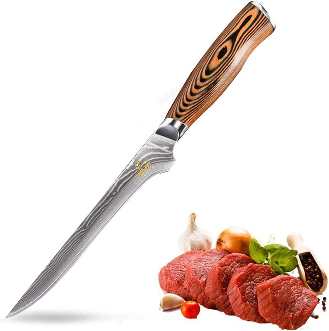 Amazon Jasni 6 Inch Vg10 刺身 包丁 ダマスカス鋼perfect魚フィレットナイフ Razorシャープエッジ シェフナイフ 脱骨ナイフ 柳刃包丁 オンライン通販