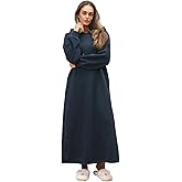 MUMO MUMO MODESTY Winter Hoodie Abaya dress for Women - Fleece Lined, with Pockets | Comfortable Muslim Wear