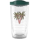 Tervis Bouffants and Broken Hearts Peeping Palm Parade Made in USA Double Walled Insulated Tumbler Travel Cup Keeps Drinks Cold & Hot, 16oz, Classic