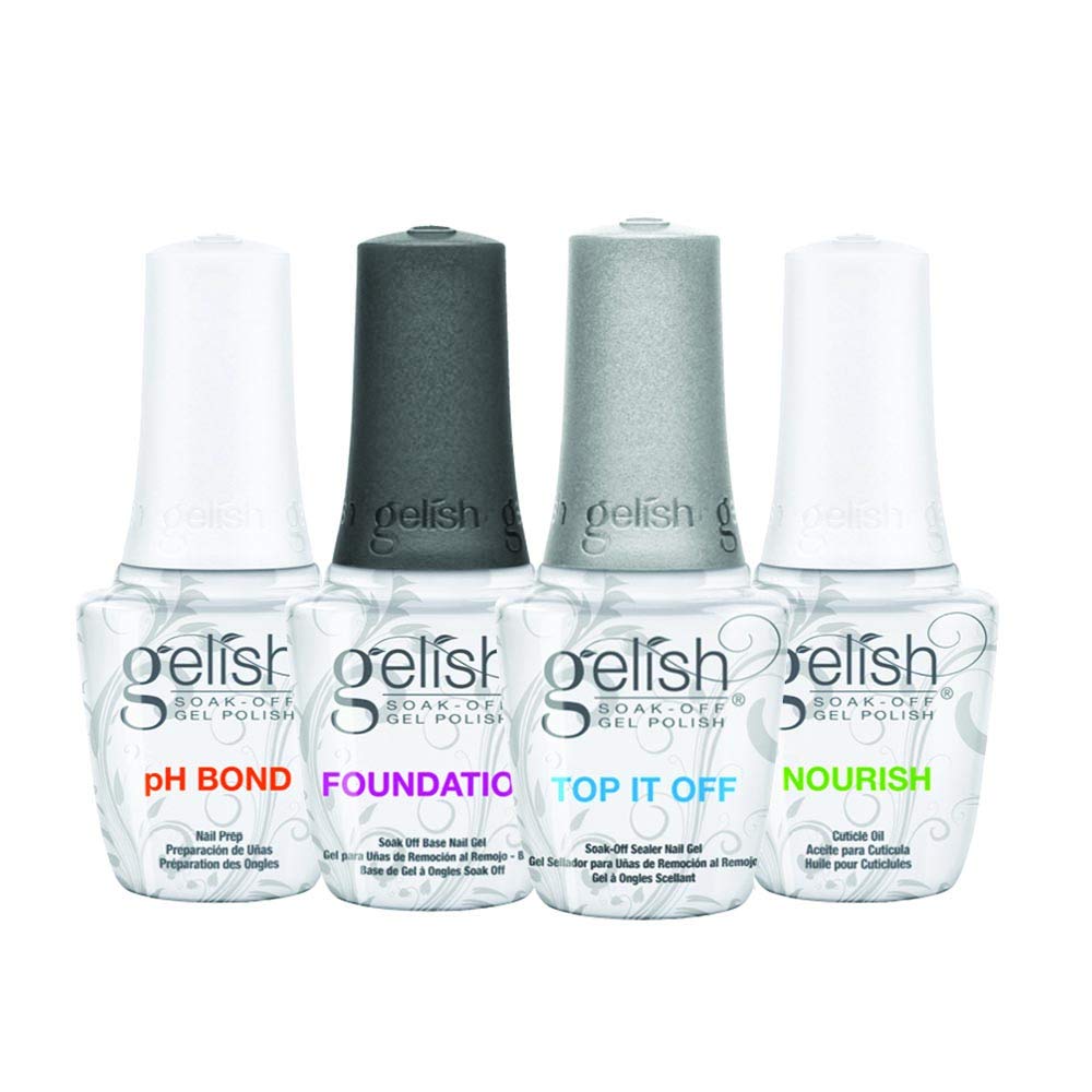 Gelish Pro Kit Salon Professional Gel LED Lamp Soak Off Nail Polish Set