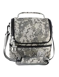 NEX Bolsa de almuerzo tela Double Decker Cooler Lu